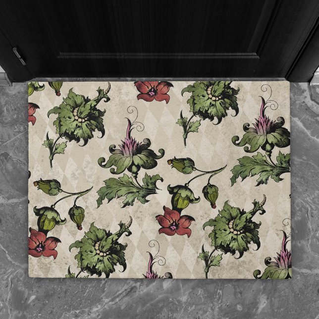 Apotheker heks Plant | Steampunk Botanische Kruide Deurmat (Creator heeft geüpload)