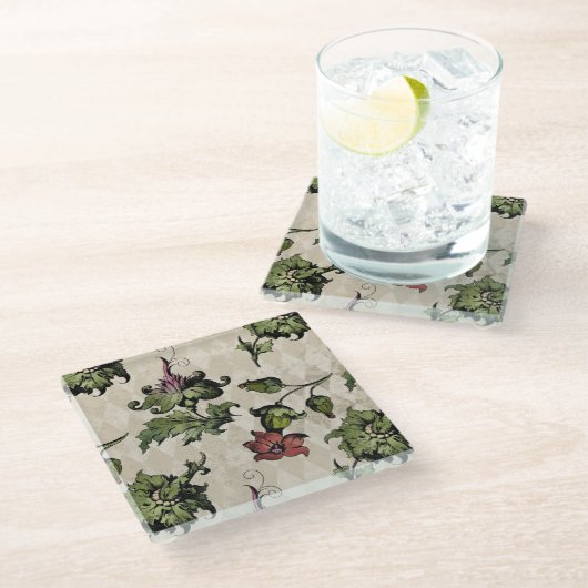 Apotheker heks Plant | Steampunk Botanische Kruide Glazen Onderzetter (Schuin)