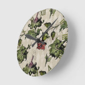 Apotheker heks Plant | Steampunk Botanische Kruide Ronde Klok (Hoek)