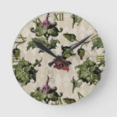 Apotheker heks Plant | Steampunk Botanische Kruide Ronde Klok (Voorkant)