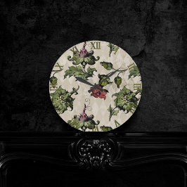 Apotheker heks Plant | Steampunk Botanische Kruide Ronde Klok