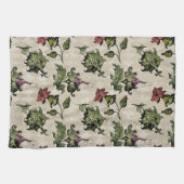 Apotheker heks Plant | Steampunk Botanische Kruide Theedoek (Horizontaal)