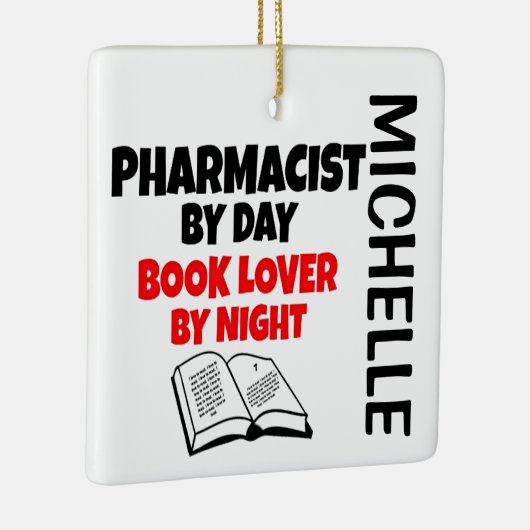 Apotheker houdt van lezen CUSTOM Keramisch Ornament (Rechts)