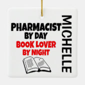Apotheker houdt van lezen CUSTOM Keramisch Ornament (Achterkant)