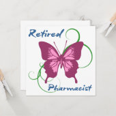 apotheker in ruste (Butterfly) Kaart (Voorkant / Achterkant in situ)