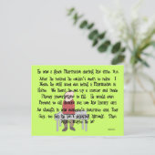 apotheker in ruste, "kan niet gaan" Artikelgeschen Briefkaart (Staand voorkant)