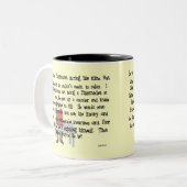 apotheker in ruste, "kan niet gaan" Artikelgeschen Tweekleurige Koffiemok (Voorkant links)