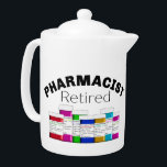 apotheker in ruste theepot<br><div class="desc">Het ontwerp wordt gemaakt door een apotheker die in ruste is met een kleurrijke,  handgeschreven fles met etiketten.</div>