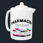 apotheker in ruste theepot<br><div class="desc">Het ontwerp wordt gemaakt door een apotheker die in ruste is met een kleurrijke,  handgeschreven fles met etiketten.</div>