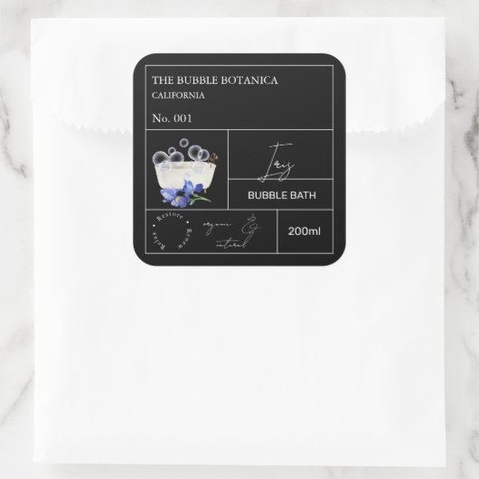 Apotheker Iris Bubbelbad Label (Tas)