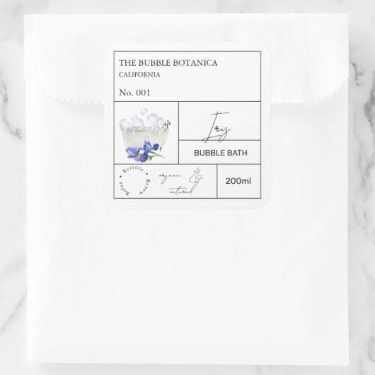 Apotheker Iris Bubbelbad Label (Tas)
