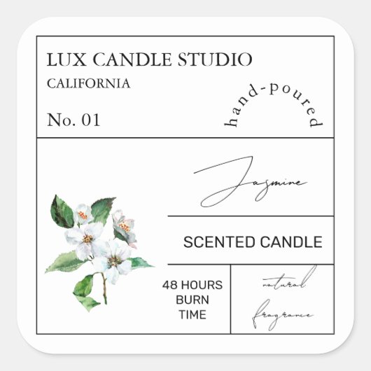 Apotheker Jasmine Geurkaars Label (Voorkant)