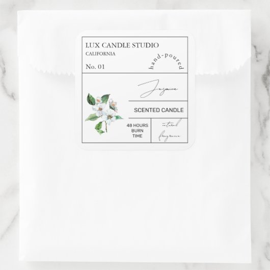 Apotheker Jasmine Geurkaars Label (Tas)