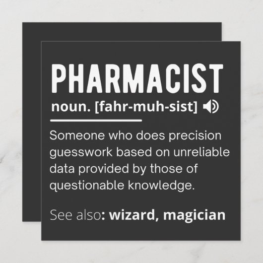 apotheker kaart (Voorkant / Achterkant)