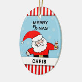 Apotheker Kerst Collectible Keramisch Ornament (Links)