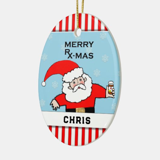 Apotheker Kerst Collectible Keramisch Ornament (Links)