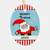 Apotheker Kerst Collectible Keramisch Ornament (Achterkant)