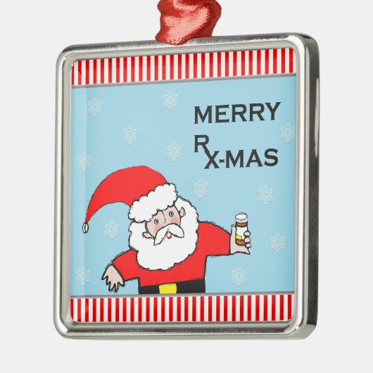 apotheker kerst metalen ornament (Links)