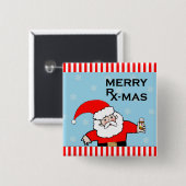 Apotheker Kerstcadeau Vierkante Button 5,1 Cm (Voorkant /achterkant)