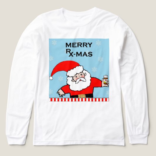 Apotheker Kerstmis Tri-Blend Shirt (Voorkant)