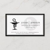 apotheker | Kom van Hygenia Symbool | Zwarte rand Visitekaartje (Voorkant)