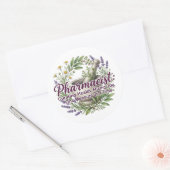 Apotheker Kuraterende Gezondheid Apotheek Botanisc Ronde Sticker (Envelop)