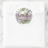 Apotheker Kuraterende Gezondheid Apotheek Botanisc Ronde Sticker (Tas)