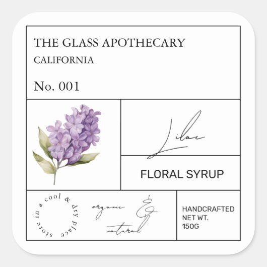 Apotheker Lila label (Voorkant)