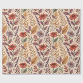 Apotheker Moody Autumn Bloemige Wrap Cadeaupapier (Vlak)