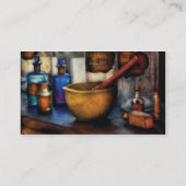 apotheker: Mortar en Pestle Visitekaartje (Achterkant)