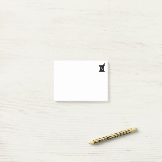 apotheker - Mortar Pestle Logo Post-it Notes (Op bureau)