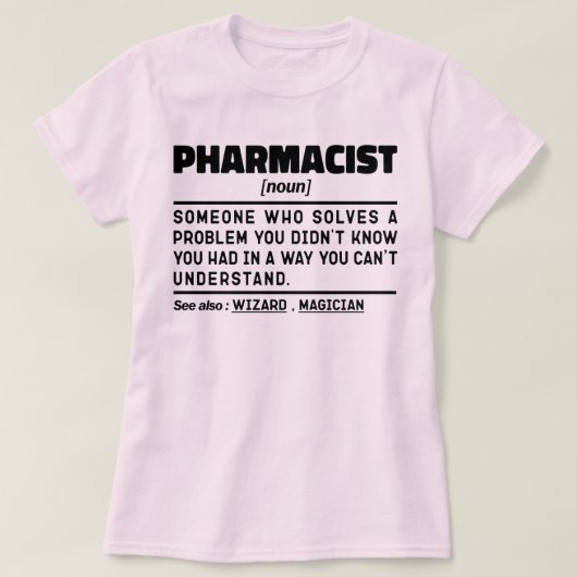 Apotheker Noun Apotheek Medicatie Medewerker T-shirt (Design voorkant)