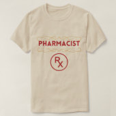 apotheker, op voorhand en achter in ruste t-shirt (Design voorkant)