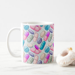 Apotheker Pasteltabletten Illustratie Koffiemok