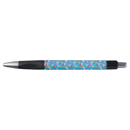 Apotheker Pillen Achtergrond Zwarte Inkt Pen (Voorkant)