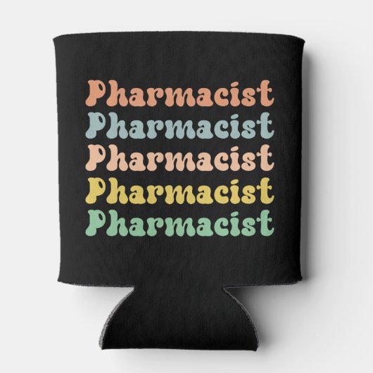 Apotheker Retro Groovy Apotheek Blikjeskoeler (Achterkant)