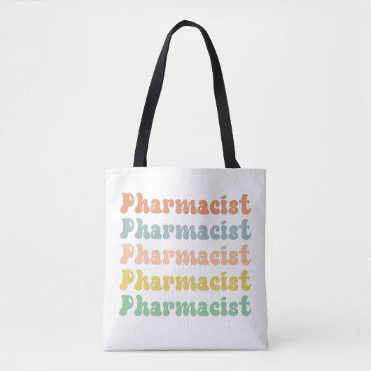 Apotheker Retro Groovy Apotheek Tote Bag (Voorkant)
