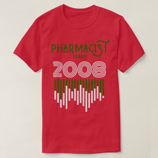 apotheker sinds 2008 1 t-shirt (Design voorkant)