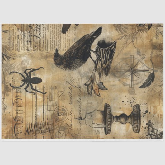 Apotheker Spell Script Decoupage Print Tissuepapier (Voorkant)