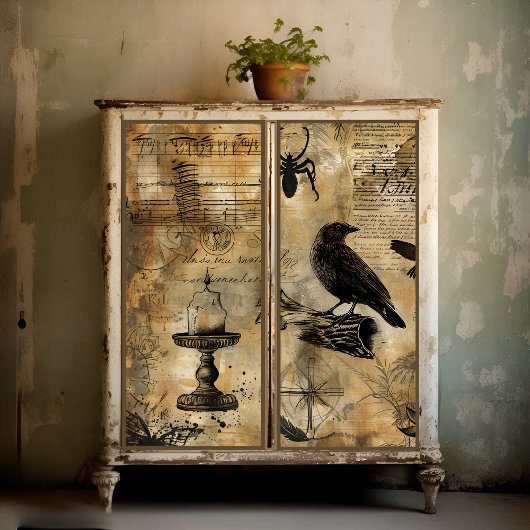 Apotheker Spell Script Decoupage Print Tissuepapier