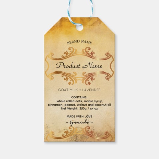 Apotheker Stijl Labels Hang Label Cadeaulabel (Voorkant)