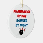 Apotheker van Day Bowler by Night Keramisch Ornament (Rechts)