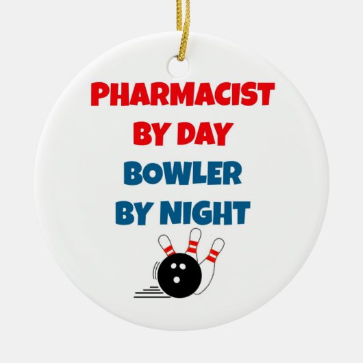 Apotheker van Day Bowler by Night Keramisch Ornament (Voorkant)