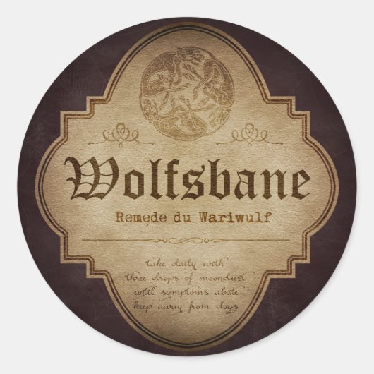 apotheker van Wolfsbane Ronde Sticker (Voorkant)