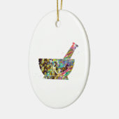 Apotheker Vijzel en Mortier Keramisch Ornament (Links)