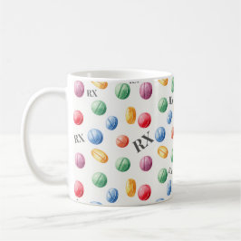 Apotheker Watercolor Pillen RX Symbool Koffiemok