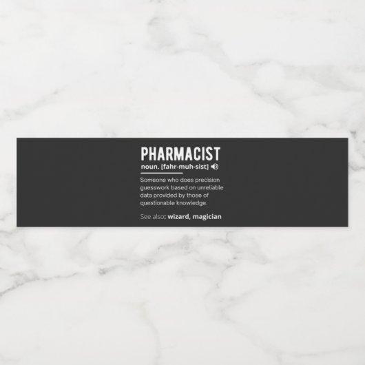 apotheker waterfles etiket (Enkel label)