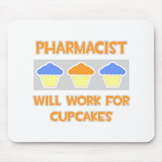 Apotheker ... Werkt voor cupcakes Muismat (Voorkant)