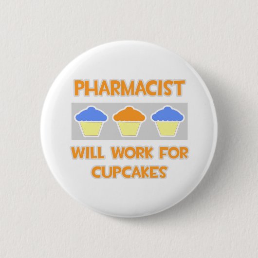 Apotheker ... Werkt voor cupcakes Ronde Button 5,7 Cm (Voorkant)
