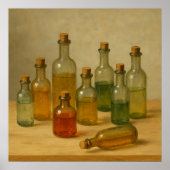 Apothekerflessen Stilleven - Warm Tones Poster (Voorkant)